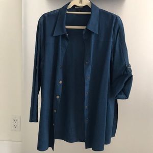 Ellen Tracy linen tunic style shirt
